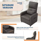 Poltrona Reclinabile, Divano Reclinabile Regolabile, Poltrona Relax, Schienale Alto Ergonomico, Seduta Imbottita, 2 Tasche Laterali, per Soggiorno