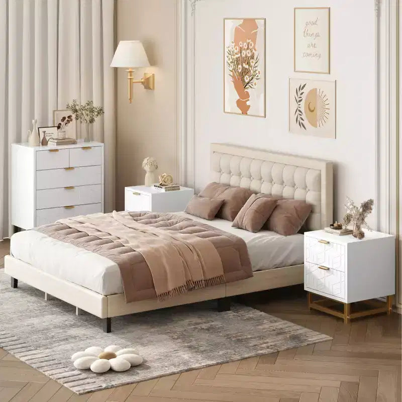 Cassettiera Grande per Corridoio, Cassettiera con Base in Metallo, Cassettiera a 5 Cassetti per Camera da Letto, Mobile Contenitore Moderno