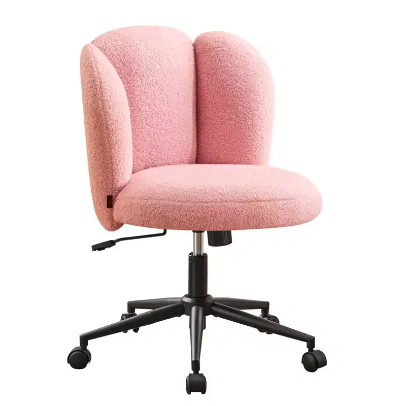 Sedia da Scrivania da Ufficio Senza Braccioli Furniliving, Sedia da Toilette Imbottita, Comoda in Bouclé per Camera da Letto/Spogliatoio/Ufficio Domestico