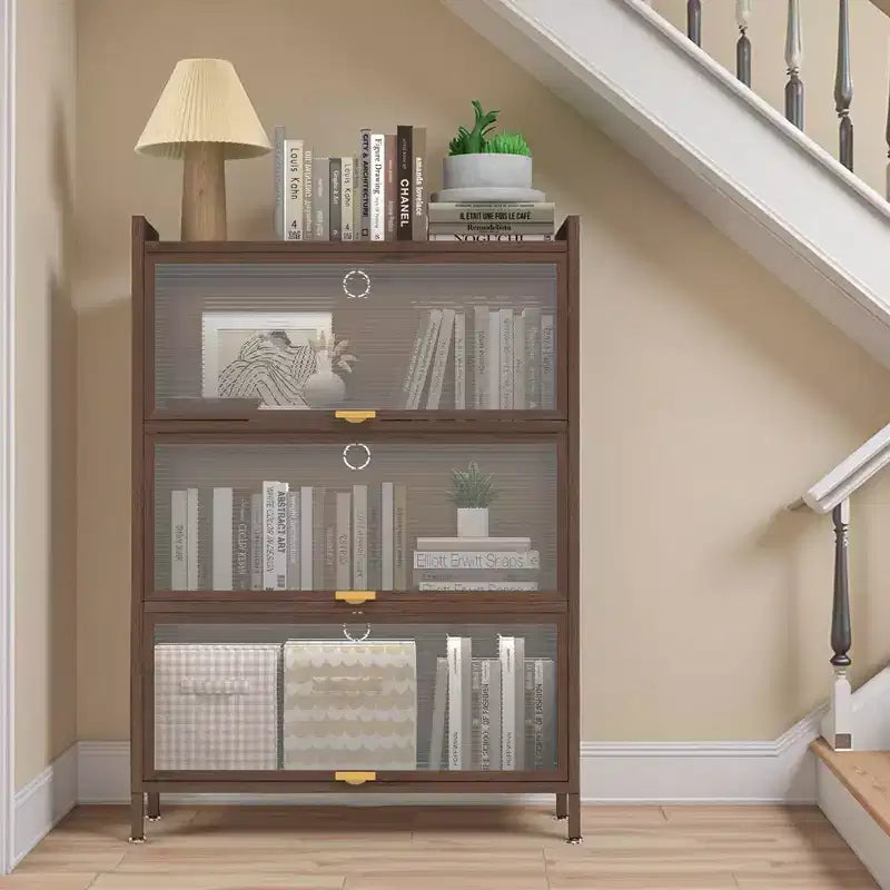 GDFStudio Emery Farmhouse Steel Tall Cabinet with Flip Doors