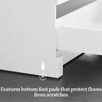 Mobile Bagno Moderno Yaheetech 86,3 cm di Altezza, Autoportante con Lavabo, Bianco
