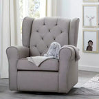 Delta Children Pouf Ottomano Emma, con trapuntatura a rombi, colore: Grigio francese
