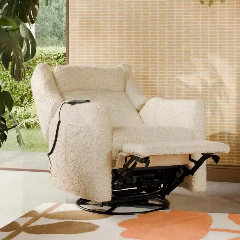 Babyletto Kiwi Deluxe Poltrona reclinabile elettrica e girevole con funzione dondolo, riscaldamento e massaggio