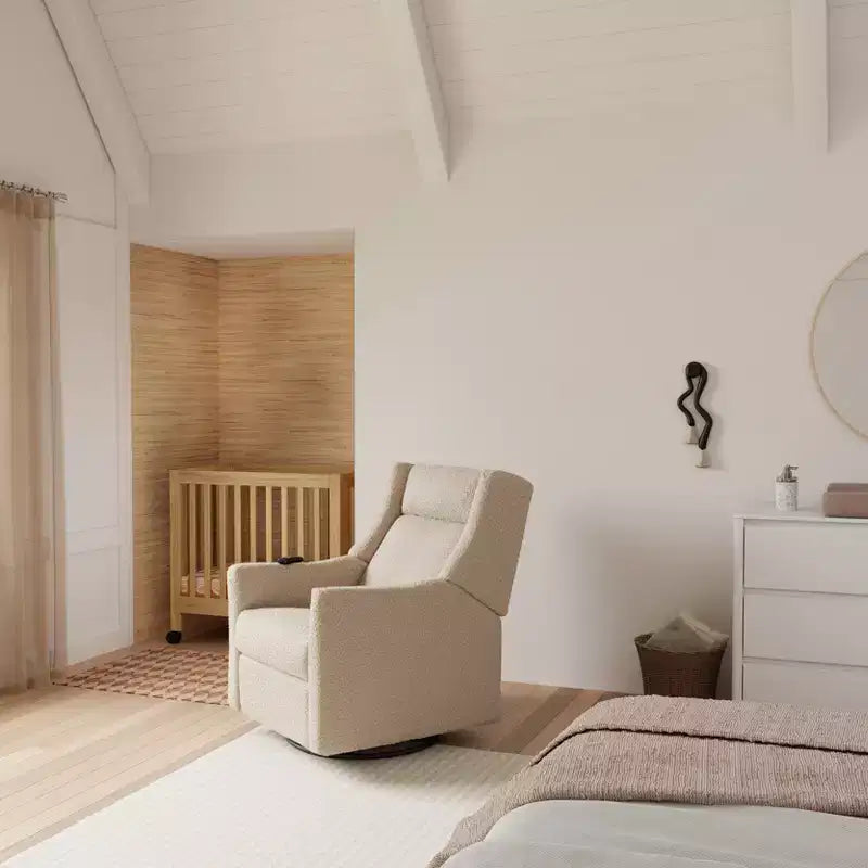 Babyletto Kiwi Deluxe Poltrona reclinabile elettrica e girevole con funzione dondolo, riscaldamento e massaggio