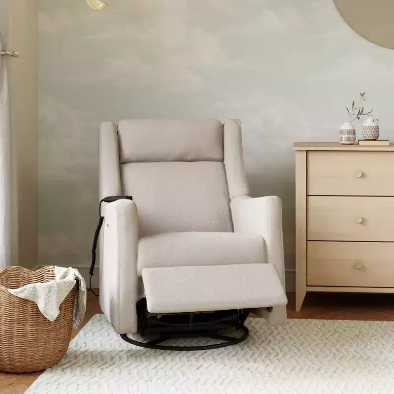 Babyletto Kiwi Deluxe Poltrona reclinabile elettrica e girevole con funzione dondolo, riscaldamento e massaggio