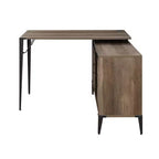GDFStudio Pampas Scrivania a L con Porta Scorrevole a Fienile