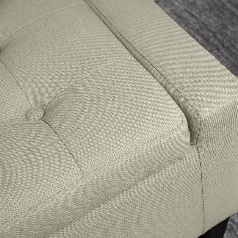 Pouf contenitore ottomano da 91 cm, panca contenitore con piano sollevabile e gambe in legno di gomma, panca da ingresso imbottita in lino con seduta per soggiorno