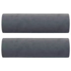 Divano 2 posti Velluto grigio scuro (100% poliestere), metallo, textilene