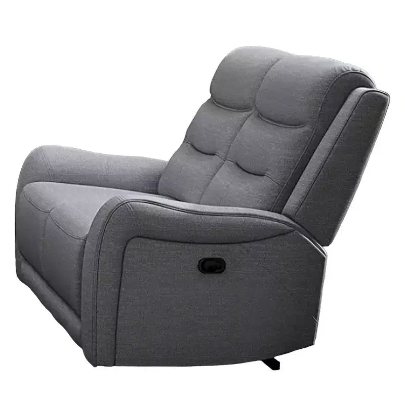 Divanetto reclinabile manuale Royal Hampton, braccioli a voluta, 102 cm, legno massello, grigio