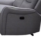 Divanetto reclinabile manuale Royal Hampton, braccioli a voluta, 102 cm, legno massello, grigio