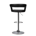 HomeStock Set di 2 sgabelli da bar regolabili in altezza da 38" in similpelle nera