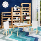 Set Tavolo e Sedie per Bambini Whisen 5 Pezzi, Tavolo in Legno per Bambini con 4 Sedie a Tema Animali dei Cartoni Animati