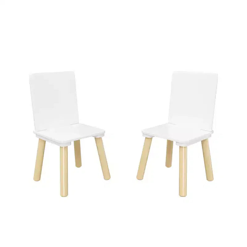 Set Tavolo e Sedie per Bambini Whisen 5 Pezzi, Tavolo in Legno per Bambini con 4 Sedie a Tema Animali dei Cartoni Animati