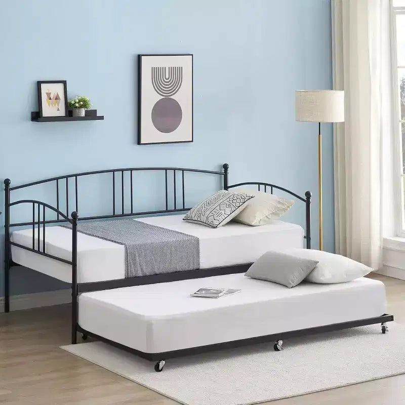 Acekool Divano Letto a Scomparsa, Struttura in Metallo con Rete Estraibile per Soggiorno, Camera da Letto e Camere per gli Ospiti