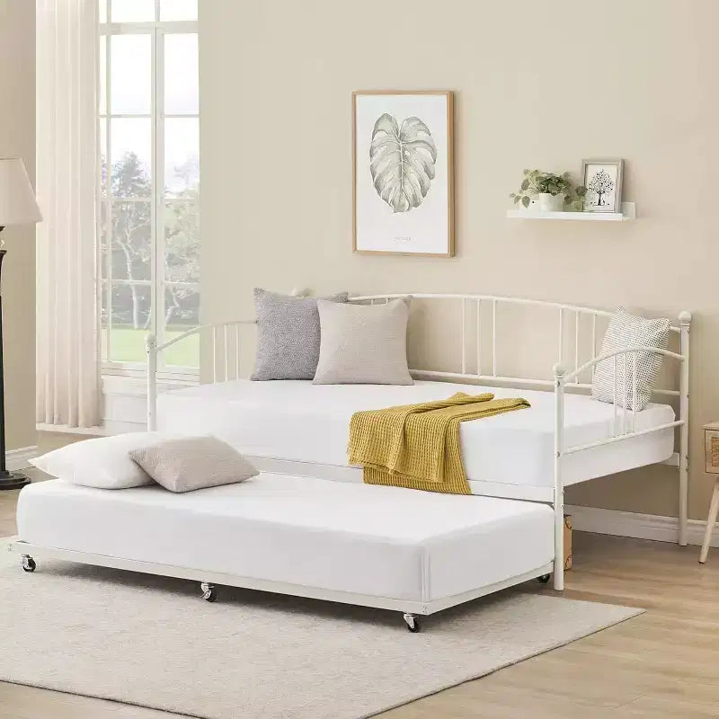 Acekool Divano Letto a Scomparsa, Struttura in Metallo con Rete Estraibile per Soggiorno, Camera da Letto e Camere per gli Ospiti