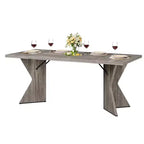 COZONY Tavolo da Pranzo Rettangolare per 6 Persone, Tavolo da Cucina Retrò con Struttura Robusta, Tavolo da Pranzo in Stile Rustico per Riunioni di Famiglia