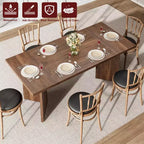 COZONY Tavolo da Pranzo Rettangolare per 6 Persone, Tavolo da Cucina Retrò con Struttura Robusta, Tavolo da Pranzo in Stile Rustico per Riunioni di Famiglia