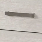 Comodino Royal Hampton, USB e LED, 2 Cassetti Maniglie Cromate, Grigio Chiaro