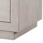 Comodino Royal Hampton, USB e LED, 2 Cassetti Maniglie Cromate, Grigio Chiaro