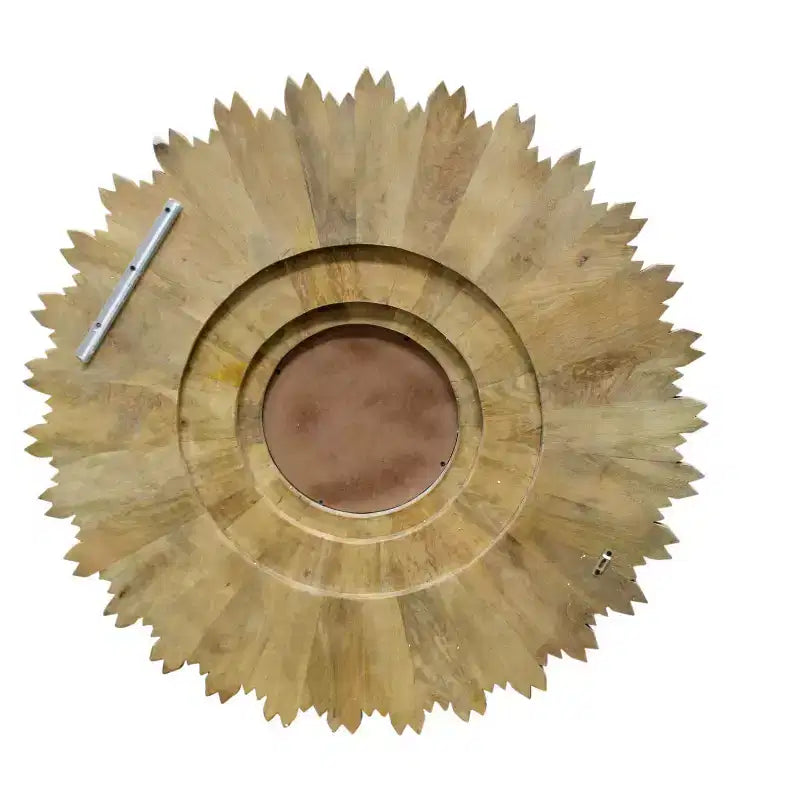 HomeRoots 44 Specchio decorativo con cornice in legno e metallo dorato anticato Sunburst