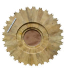 HomeRoots 44 Specchio decorativo con cornice in legno e metallo dorato anticato Sunburst