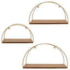 Set di 3 vasi moderni in ceramica con supporti in legno, design rotondo a coste, vasi decorativi rialzati per interni con supporto durevole