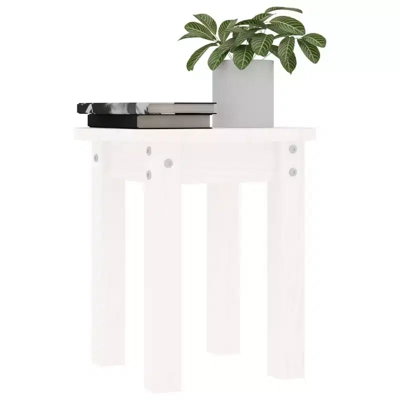 Tavolino da caffè Clihome in pino massello, elegante tavolino rotondo con finitura opaca per un arredamento versatile