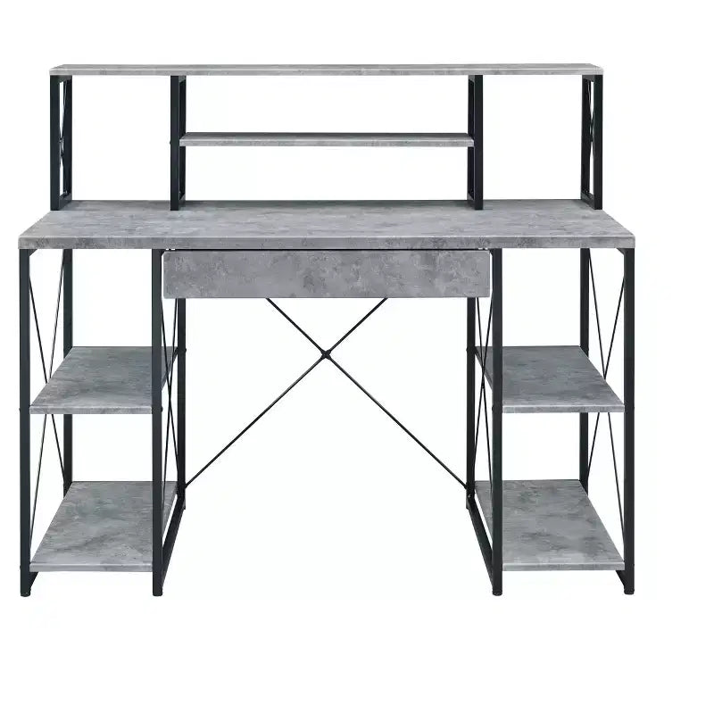 Scrivanie regolabili in altezza HomeStock, in acciaio di colore nero, altezza 129,5 cm, senza vani portaoggetti