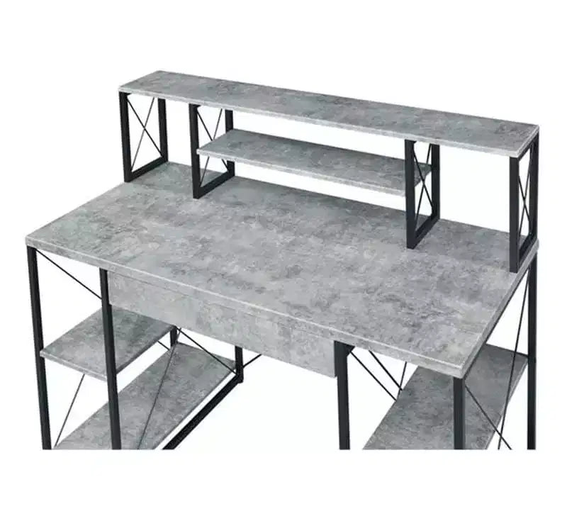 Scrivanie regolabili in altezza HomeStock, in acciaio di colore nero, altezza 129,5 cm, senza vani portaoggetti