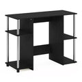 HomeStock 30 in.H Brown Color Paulownia Wood Computer Desks with Hutch Storage