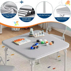 Set di 5 Tavolo e Sedie Pieghevoli per Bambini, Set di Tavolo e Sedie per Attività per Neonati e Bambini per Sala da Pranzo, Asili Nido, Aule