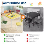 Set di 5 Tavolo e Sedie Pieghevoli per Bambini, Set di Tavolo e Sedie per Attività per Neonati e Bambini per Sala da Pranzo, Asili Nido, Aule