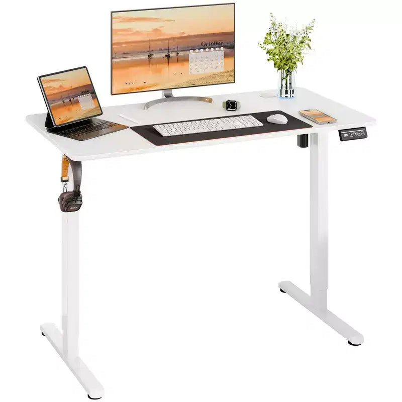 Scrivania da ufficio regolabile in altezza Celebalcony da 40'', postazione di lavoro per computer con 2 pulsanti di memoria preimpostati