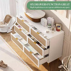 Comò in rattan per la camera da letto, cassettiere spaziose per l'armadio, adatte per il soggiorno, l'ingresso e la camera dei bambini.