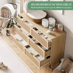 Comò in rattan per la camera da letto, cassettiere spaziose per l'armadio, adatte per il soggiorno, l'ingresso e la camera dei bambini.