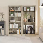 Libreria Alta 180 cm, Scaffale Aperto a 5 Ripiani per Ufficio Domestico, Moderna Libreria in Legno con Design Antiribaltamento, Scaffali Espositivi da Pavimento
