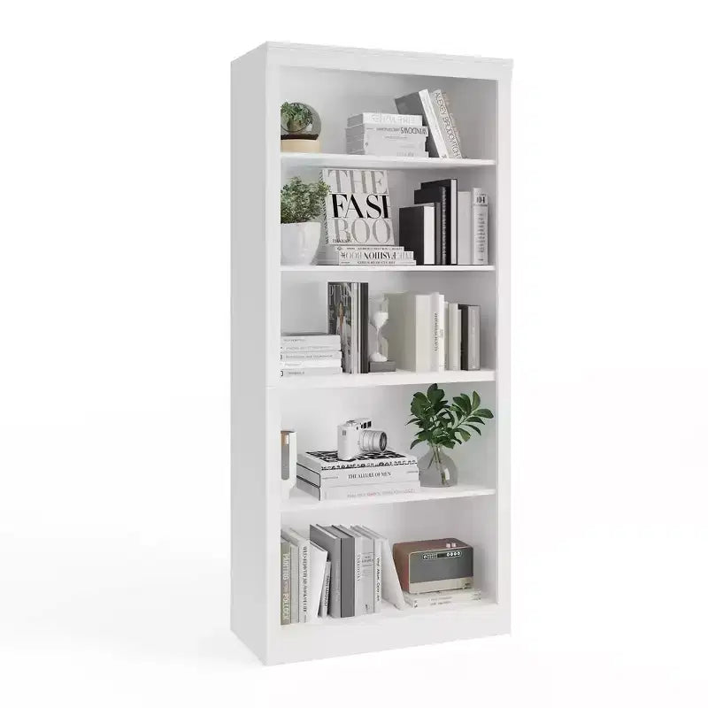 Libreria Alta 180 cm, Scaffale Aperto a 5 Ripiani per Ufficio Domestico, Moderna Libreria in Legno con Design Antiribaltamento, Scaffali Espositivi da Pavimento