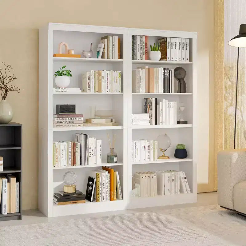Libreria Alta 180 cm, Scaffale Aperto a 5 Ripiani per Ufficio Domestico, Moderna Libreria in Legno con Design Antiribaltamento, Scaffali Espositivi da Pavimento