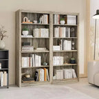 Libreria Alta 180 cm, Scaffale Aperto a 5 Ripiani per Ufficio Domestico, Moderna Libreria in Legno con Design Antiribaltamento, Scaffali Espositivi da Pavimento