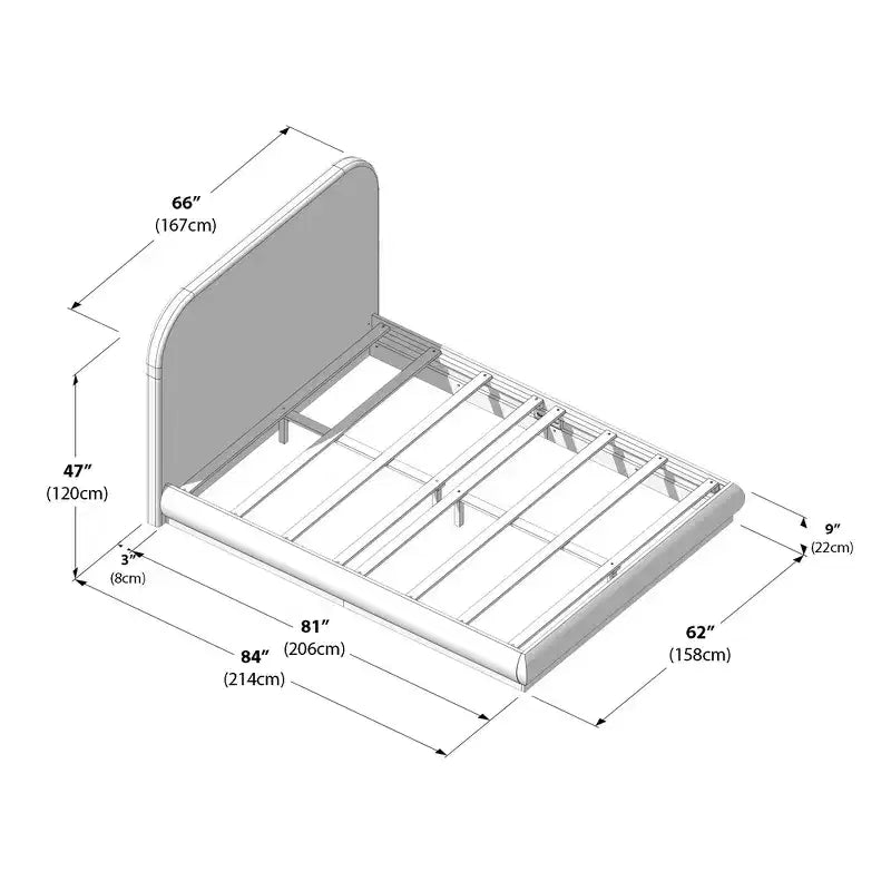 Letto imbottito Ashland (Queen)