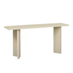 Tavolino Consolle Minimalista in Legno con Gambe Geometriche, Tavolo da Ingresso in Legno Stile Fattoria per Soggiorno e Ingresso
