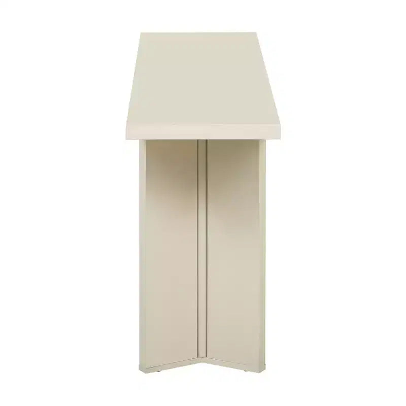 Tavolino Consolle Minimalista in Legno con Gambe Geometriche, Tavolo da Ingresso in Legno Stile Fattoria per Soggiorno e Ingresso