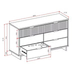Cassettiera doppia moderna GDFStudio Biljon 55 "Glam" con 6 cassetti