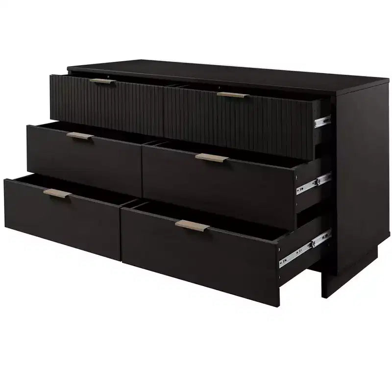 Cassettiera doppia moderna GDFStudio Biljon 55 "Glam" con 6 cassetti