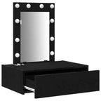 Clihome Tavolo da Toeletta Moderno Minimalista, Elegante Vanity con Specchio Trasparente e Cassetti Intelligenti per l'Organizzazione Quotidiana