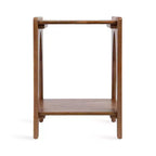 Tavolino in legno Kate and Laurel Aarstad, 16x14x22, Noce Marrone