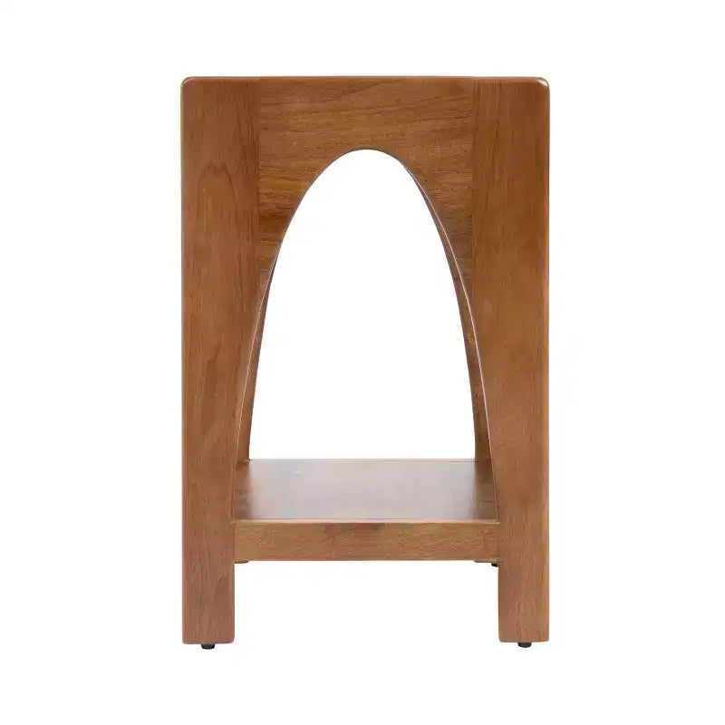 Tavolino in legno Kate and Laurel Aarstad, 16x14x22, Noce Marrone