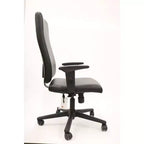 HomeStock Sedia da ufficio ergonomica girevole, regolabile in altezza, 118,36 cm H, in similpelle nera