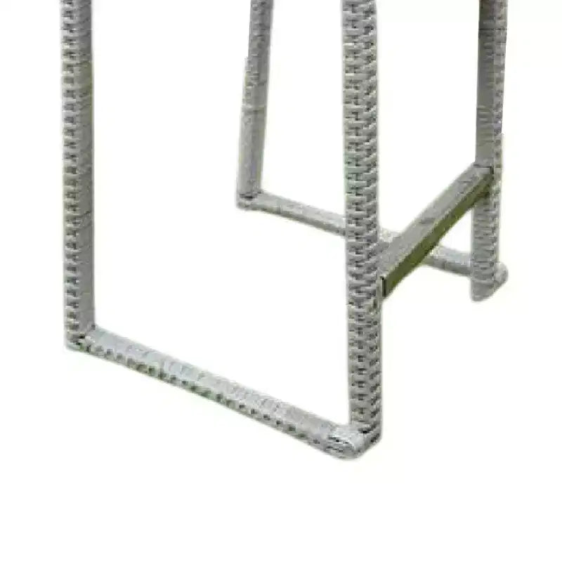 Set di 6 sedie da bar Royal Hampton, cuscino spesso, struttura in vimini grigio