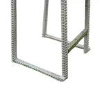 Set di 6 sedie da bar Royal Hampton, cuscino spesso, struttura in vimini grigio